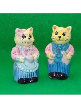 VINTAGE AVON CAT KITTEN SALT PEPPER SHAKERS SET ANTHROPOMORPHIC